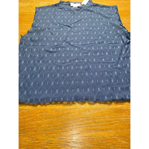 House Of Harlow 1960 Womens Sleeveless Navy Blue Textured Top Size Large - Picture 4 of 5